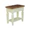 International Concepts Rectangle Vista Solid Wood Side Table with Shelf -, 24 in W, 14 in L, 24 in H, Wood, Hickory/Shell OT79-15E2 - alternate 3